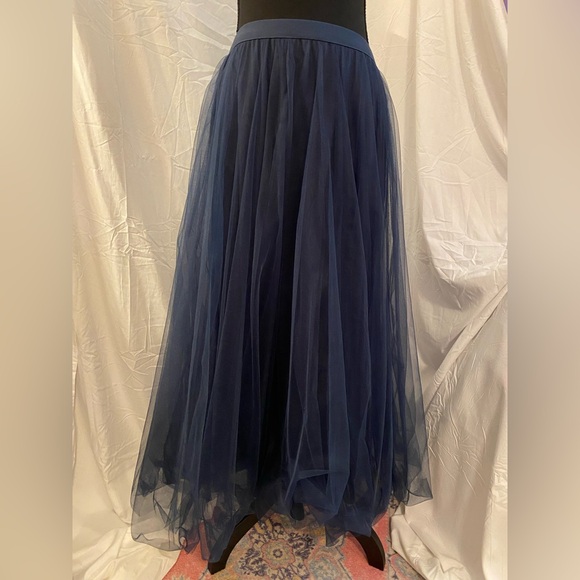 DR2 Midnight Blue A-Line Tulle Skirt - Picture 6 of 9